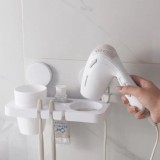 Cumpara ieftin Suport baie pentru uscatorul de par, periute de dinti si pahar
