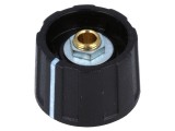 Buton rotativ cu indicator negru &Oslash;23x15,5mm