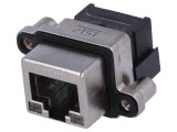 Soclu RJ45 cu LED pentru montare pe panou IP67