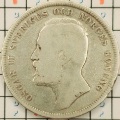 Suedia 1 coroana krona 1897 argint - km 760 - A009