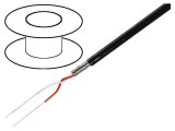 Cablu microfon 2x0,08mm2 negru cositorit OFC