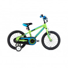 Bicicleta pentru copii Leader Fox Santo 2017 , Cadru aluminiu , Cadru 9 Inch , Verde cu albastru foto