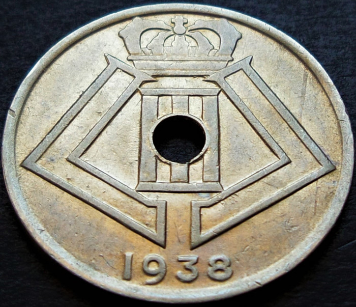 Moneda istorica 25 CENTIMES - BELGIA, anul 1938 * cod 357 C = excelenta