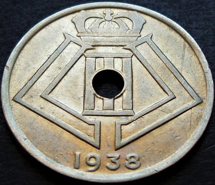 Moneda istorica 25 CENTIMES - BELGIA, anul 1938 * cod 357 C = excelenta