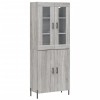 Dulap inalt, gri sonoma, 69,5x34x180 cm, lemn compozit