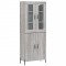 Dulap inalt, gri sonoma, 69,5x34x180 cm, lemn compozit