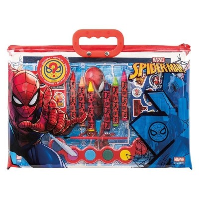 Set de Colorat cu Geanta Transparenta &amp;amp; Surpriza Marvel Spiderman - AS foto