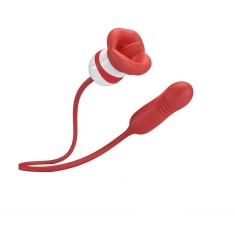 Stimulator Ashlynn, Thrusting, Licking, Vibrating, Silicon, USB, Rosu