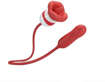 Stimulator Ashlynn, Thrusting, Licking, Vibrating, Silicon, USB, Rosu foto