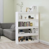 VidaXL Bibliotecă/Separator cameră, alb, 100x30x135 cm