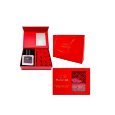 Cutie cadou Love Forever cu 12 trandafiri de sapun si apa de parfum Avon Far Away Glamour pentru femei 30 ml, cadou elegant si rafinat