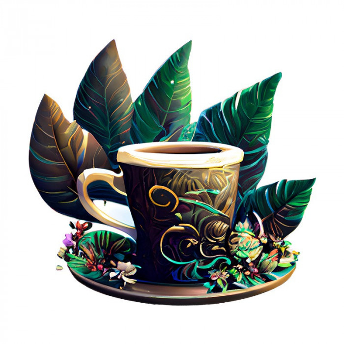 Sticker decorativ, Ceasa De Cafea, Verde, 60 cm, 10232ST