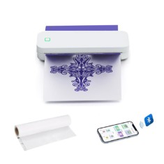 Imprimanta termica pentru tatuaje, portabila, fara fir, nu necesita tus, suporta formaturi pana in A4, Bluetooth, USB, compatibila cu iOS / Android /