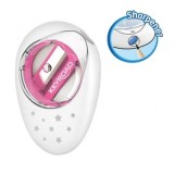 Ascutitoare simpla Keyroad Cappy KR971385, 1 orificiu, plastic, cu radiera, diverse culori