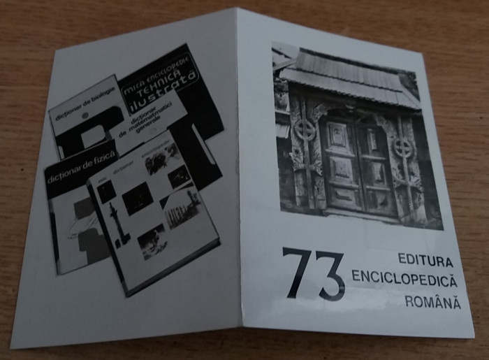 C9 19 - 1973 - Calendare de buzunar - reclama editura enciclopedica