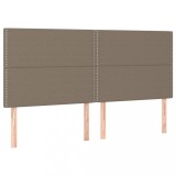 Cumpara ieftin Tablii de pat, 4 buc, gri taupe, 90x5x78/88 cm, textil