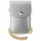 Geanta Crossbody - Hello Kitty Leather Metal Logo Chain (HKOWBPGHDLMS) - Silver