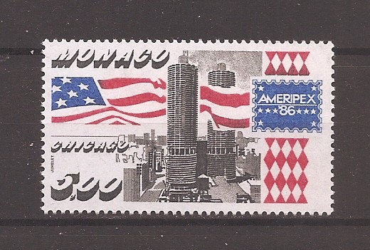 Monaco 1986 - Expoziția internațională de timbre AMERIPEX &#039;86, Chicago, MNH