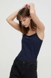 Tommy Jeans top femei, culoarea bleumarin DW0DW17364