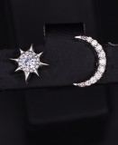 Cercei Din Argint - LUNA &amp; STEA - cod ARG117E, Argintboutique