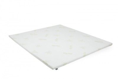 Topper Aloe Vera 180x200x4 cm, husa detasabila si lavabila, fermitate medie foto