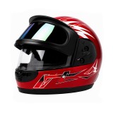Casca Moto/Scuter Full Face FIXATO, Viziera Dubla, Marime Universala 59-62cm, Rosu