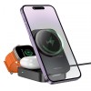 Incarcator Retea Wireless Borofone BQ38 3in1, 15W, 1.67A, Negru