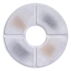 Set 10 filtre de apa rezerve pentru dispenser de apa fantana pentru caini sau pisici Nincee, 12.7 cm, alb