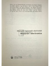 Edmond Nicolau - Manualul inginerului electronist. Masurari electronice (Editia: 1979) foto