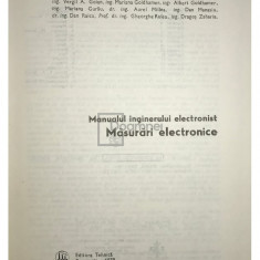 Edmond Nicolau - Manualul inginerului electronist. Măsurări electronice (editia 1979)