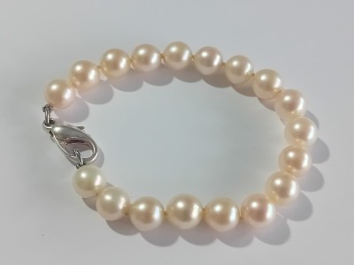 Bratara cu perle si argint #16 foto