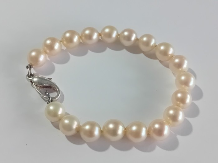 Bratara cu perle si argint #16