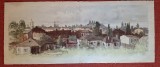 Cromolitografie din albumul "Bucurestii in 1869" de A. Preziosi