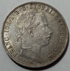 Austro-Ungaria, Franz Joseph, Florin 1861 A, Viena, Argint.
