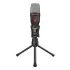 Microfon de birou cu suport, VARR 45202, cablu cu mufa jack 3.5mm cu lungime 180cm, pentru streaming si gaming, Omega