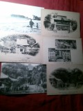 Set 6 Ilustrate Japonia - Kamakura - UPU , interbelice , alb-negru , necirculate