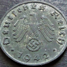 Moneda istorica 1 REICHSPFENNIG - GERMANIA NAZISTA, anul 1942 F * cod 4854 B