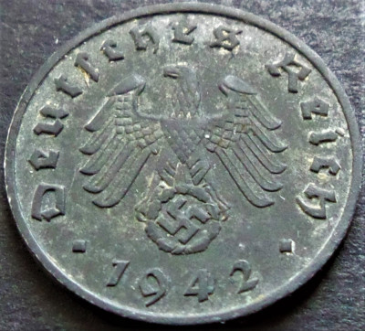 Moneda istorica 1 REICHSPFENNIG - GERMANIA NAZISTA, anul 1942 F * cod 4854 B foto