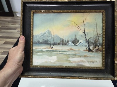 Popovici Nicolae - Peisaj de iarna foto