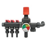 Distribuitor 3 cai cu manometru cu glicerina pentru erbicidator polonez