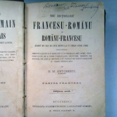 NOU DICTIONARIU FRANCESU-ROMANU SI ROMANU-FRANCESU - G.M. ANTONESCU