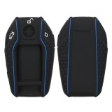 Husa Cheie Auto pentru BMW - Display, Silicon, Negru, 47398.02, Kwmobile
