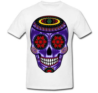 Tricou &amp;quot; Craniu albastru &amp;quot; foto