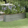 VidaXL Strat înălțat grădină 296x80x68 cm oțel galvanizat 318962