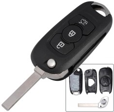 Carcasa Cheie Auto Techstar tip Flip cu 3 Butoane si Lama HU100 pentru Opel Astra K 2015-2019