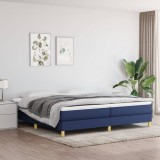vidaXL Cadru de pat box spring, albastru, 200x200 cm, textil