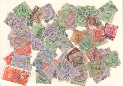 STRAITS SETTLEMENTS.Lot peste 100 buc. timbre stampilate foto