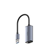 Hub USB CUDY UE25A USB-A, 1 port, RJ-45, Gri