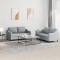 Gossi set de canapele cu perne, 2 piese, gri deschis, textil