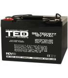 Acumulator AGM VRLA 12V 77A GEL dimensiuni 260x167xh210mm M6 TED